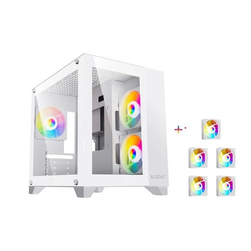 PC Cooler PC-919W 5F Micro ATX Gaming Case (White)