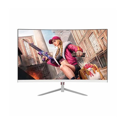 PC Power PCG24F180CW 23.8 Inch FHD Display HDMI DP White Curved Gaming Monitor