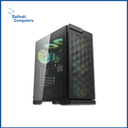 Casing Darkflash Dk361 Mesh Black With 4 Rgb Fans, Hexagon Mesh Front Panel